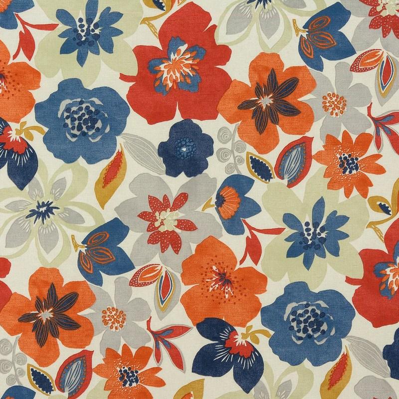 Emile  Curtain Fabric Burnt Orange Burnt Orange