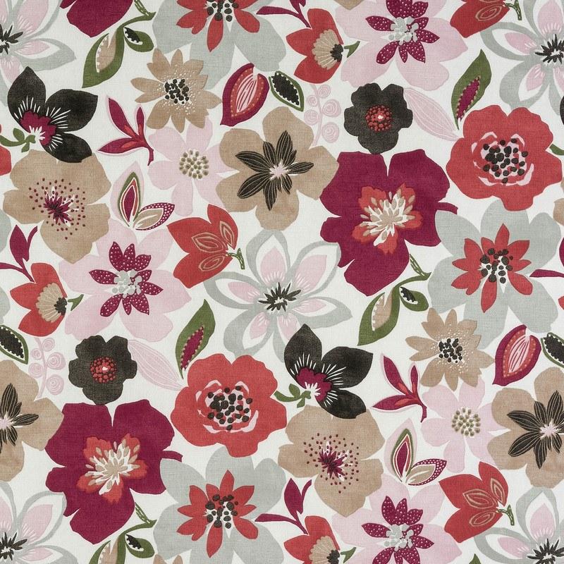 Emile  Curtain Fabric Pomegranate