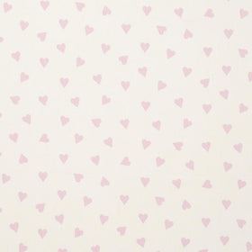 Hearts Curtain Fabric Pink