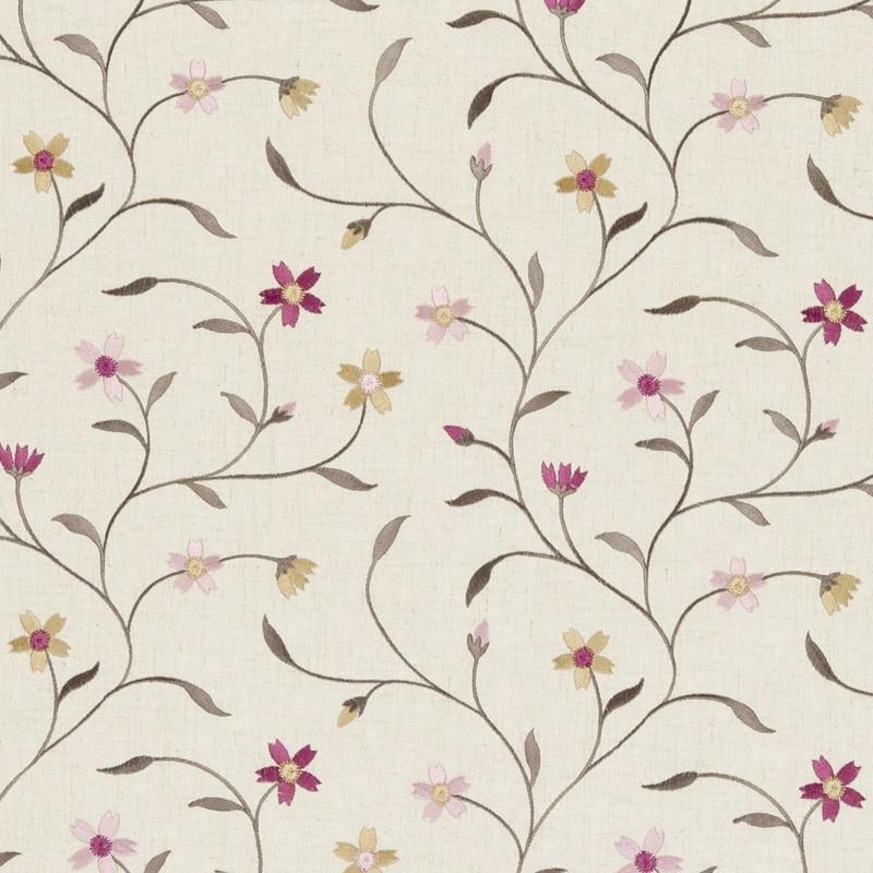 Mellor Curtain Fabric Raspberry