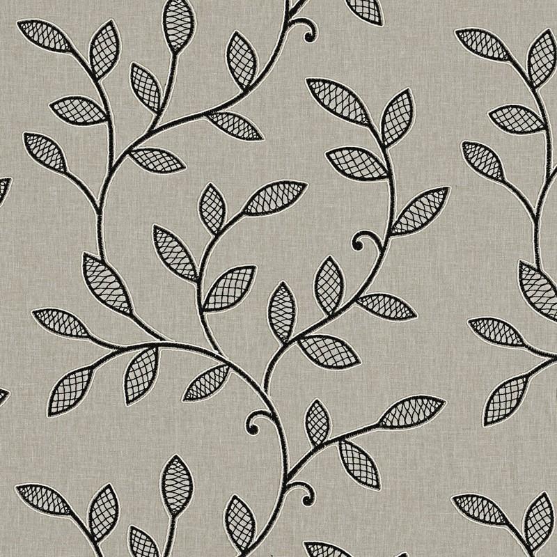 Hetton Curtain Fabric Charcoal