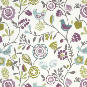 Clarke & Clarke Folki Fabric Heather/Olive