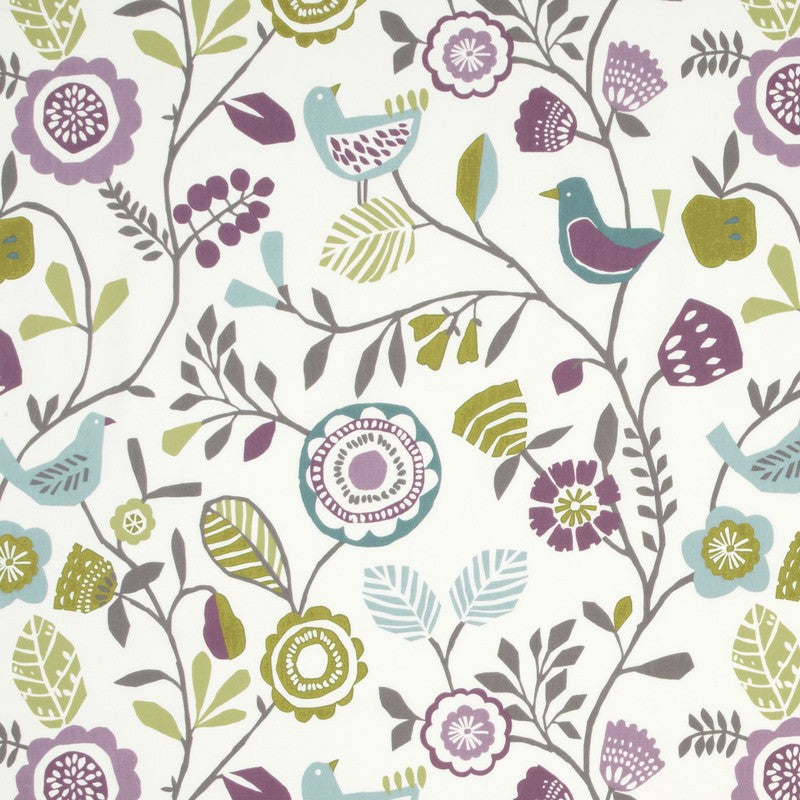 Clarke & Clarke Folki Fabric Heather/Olive