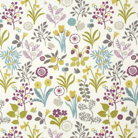Clarke & Clarke Frida Fabric Heather/Olive