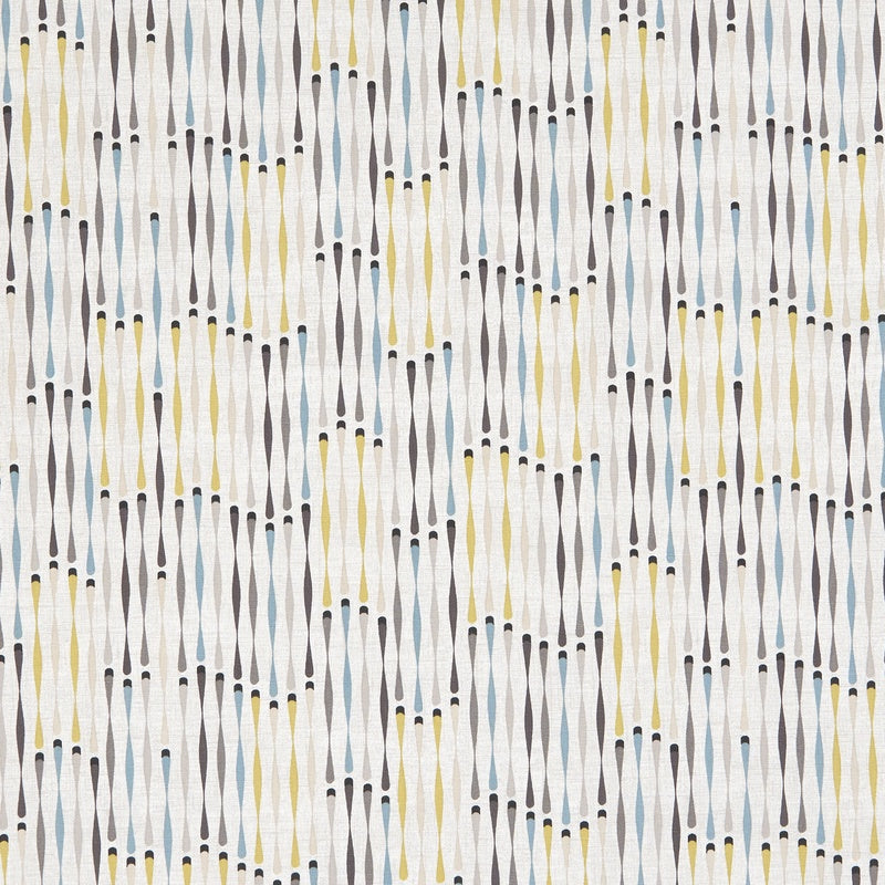 Clarke & Clarke Cassandra Fabric Charcoal / Chartreuse