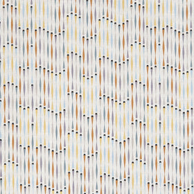 Cassandra Curtain Fabric Teal / Spice