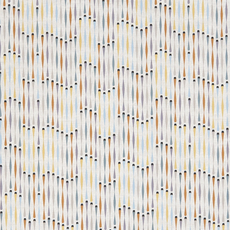 Cassandra Curtain Fabric Teal / Spice