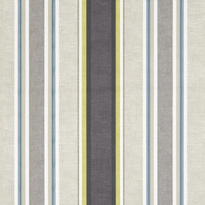 Clarke & Clarke Luella Fabric Charcoal / Chartreuse