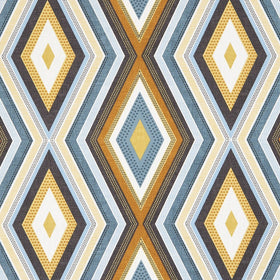 Clarke & Clarke Terrazzo Fabric Teal / Spice