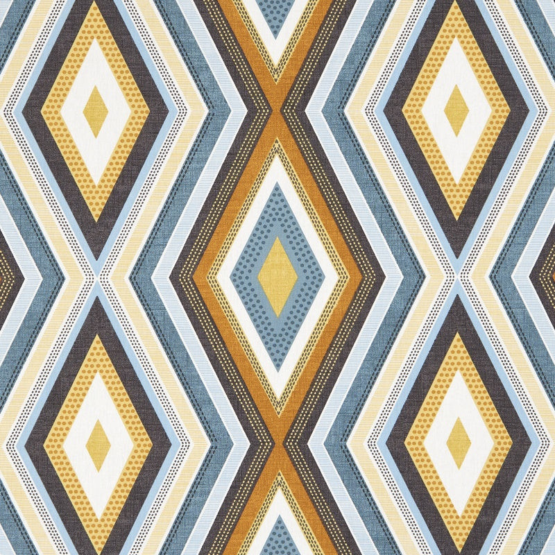 Clarke & Clarke Terrazzo Fabric Teal / Spice