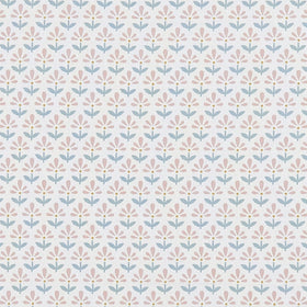 Clarke & Clarke Fleur Fabric Blush Mineral