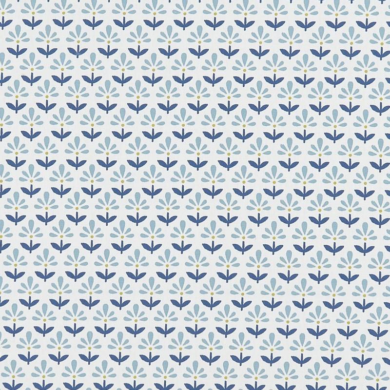 Clarke & Clarke Fleur Fabric Denim