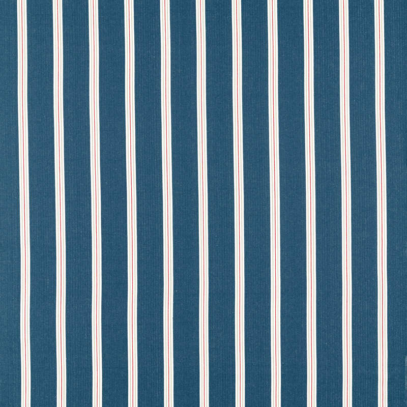Knightsbridge Curtain Fabric Navy and Rouge