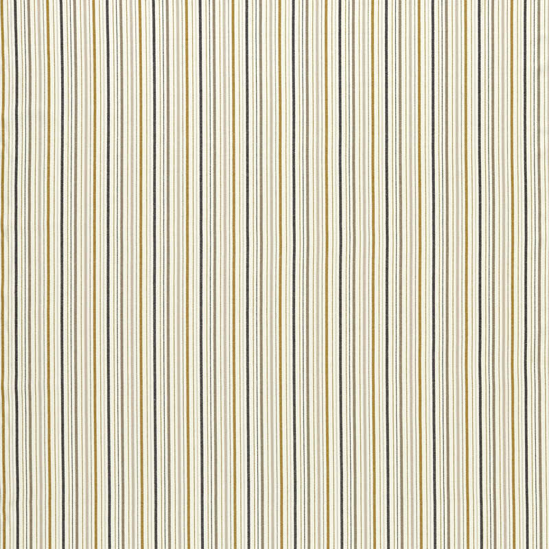 Maryland Curtain Fabric Ochre and Charcoal