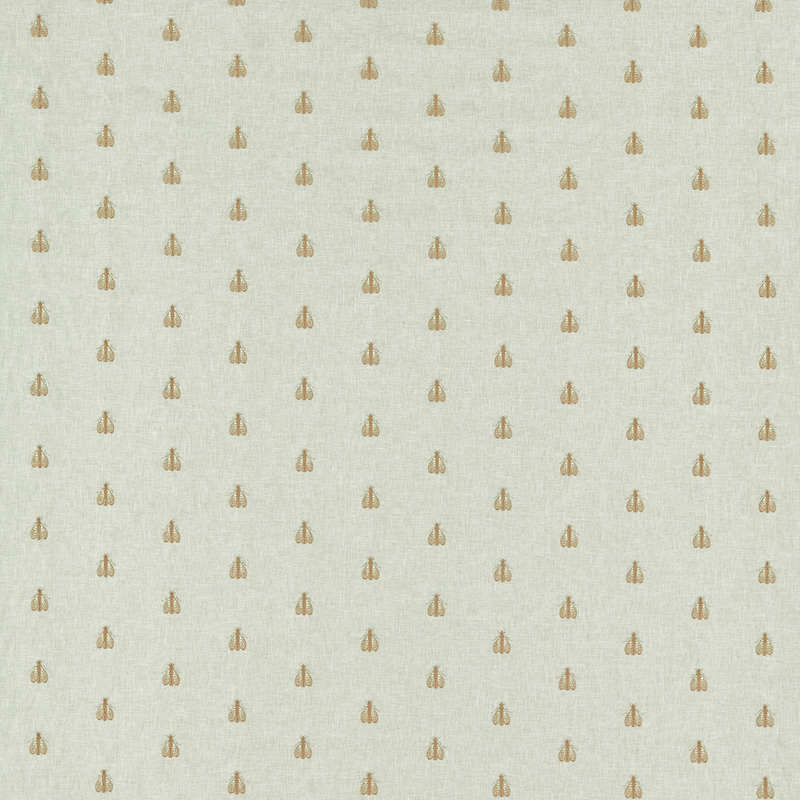 Falena Curtain Fabric Linen and Gold