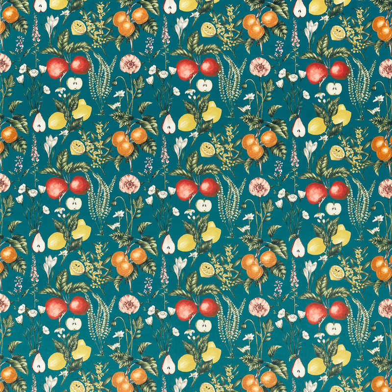 Sorento Velvet Curtain Fabric Teal