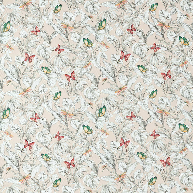 Acadia Curtain Fabric Blush