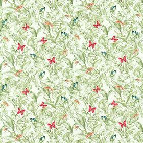 Acadia Curtain Fabric Olive and Spice