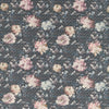 Camile Curtain Fabric Blush and Charcoal