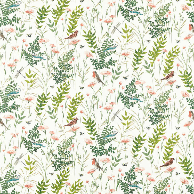 Clarke & Clarke Gardenia Fabric Blush