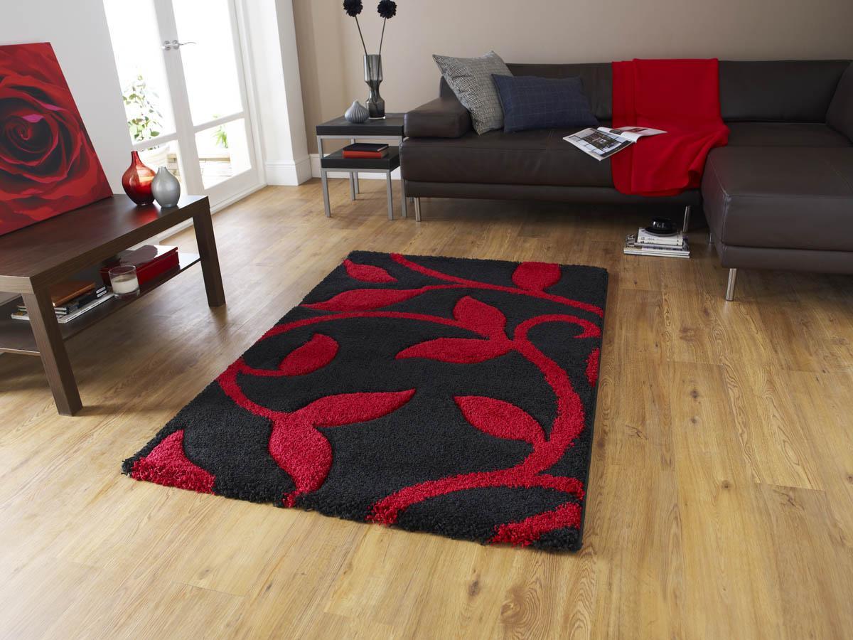 Fashion 7647 Rug Black & Red