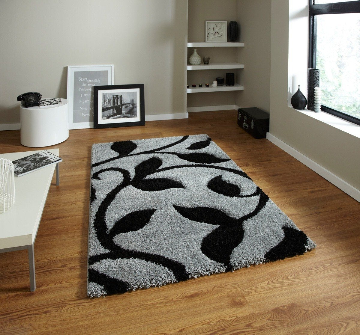 Fashion Rug Grey Black