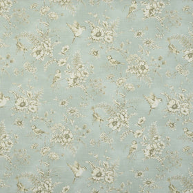 Finch Toile Curtain Fabric Eau De Nil