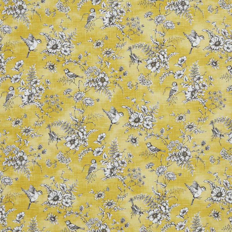 iLiv Finch Toile Fabric Buttercup