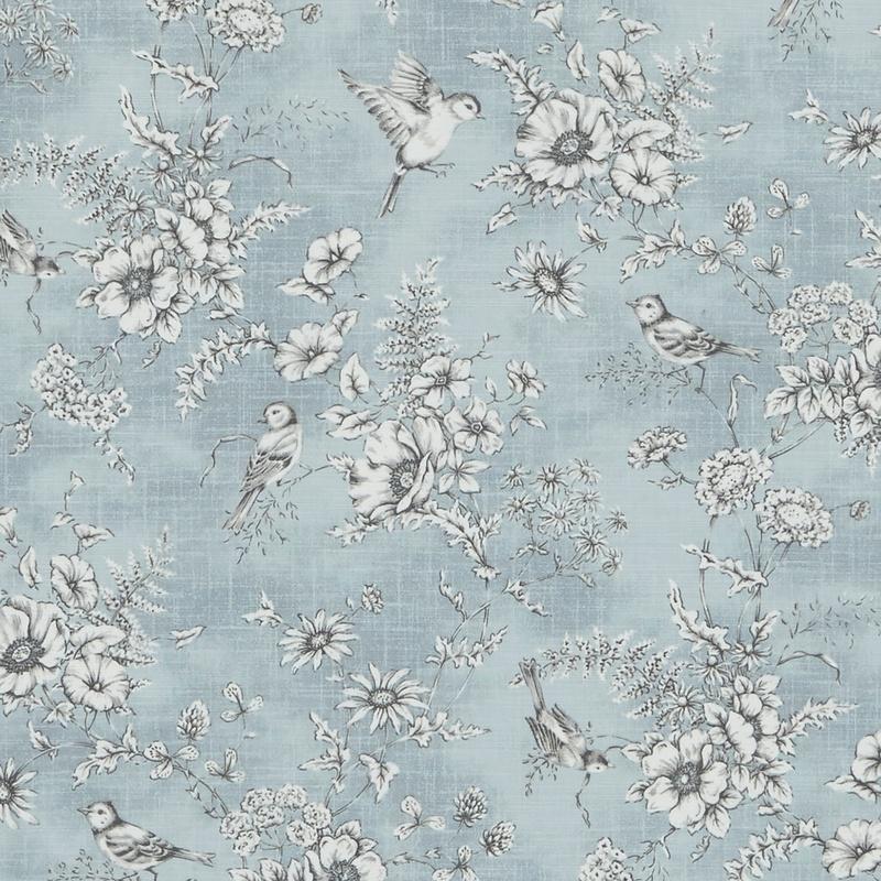 iLiv Finch Toile Fabric Delft