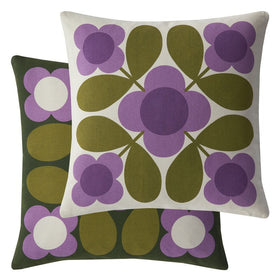 Orla Kiely Flower Tile Filled Cushion 45cm x 45cm Wisteria