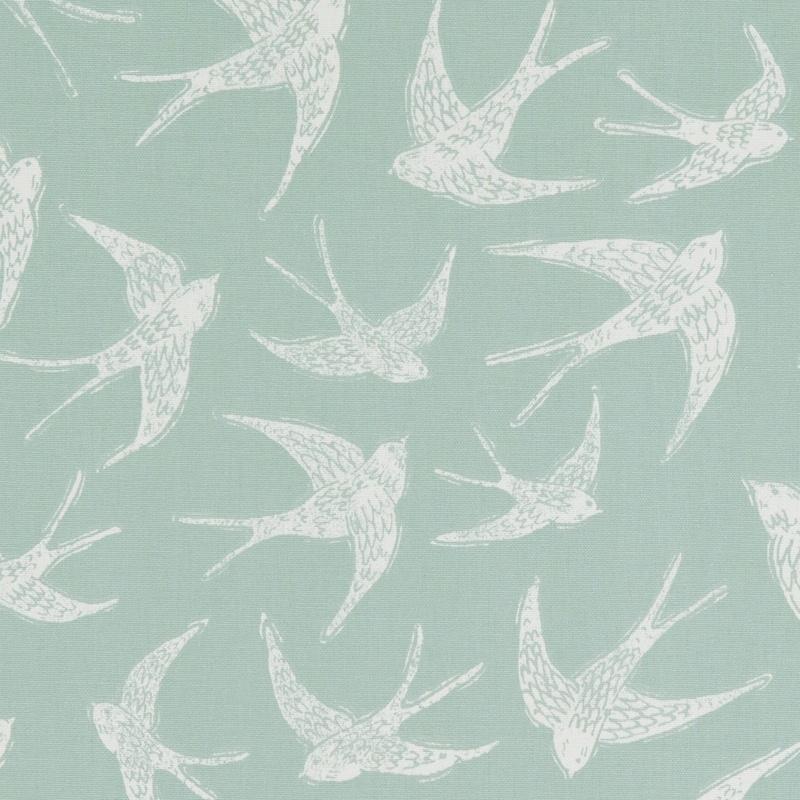 Clarke & Clarke Fly Away Fabric Mineral