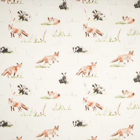 Fox Curtain Fabric Multi