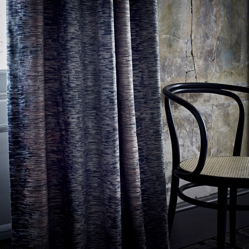 Ombre Curtain Fabric Blush and Charcoal