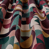 iLiv Geometrica Digitally Printed Velvet Fabric Bilberry