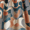 iLiv Geometrica Digitally Printed Velvet Fabric Harissa