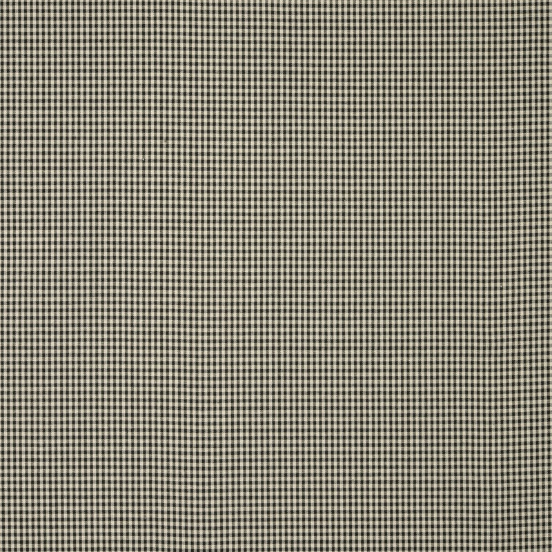 Gingham Check Fabric Black