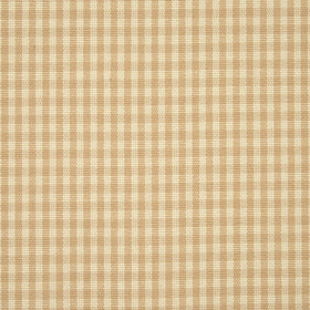 Gingham Check Curtain Fabric Beige