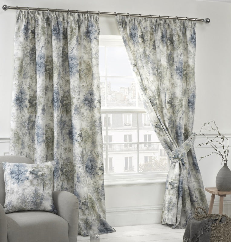 Prestigious Textiles - Woodland Ready Made Lined Curtains Blue