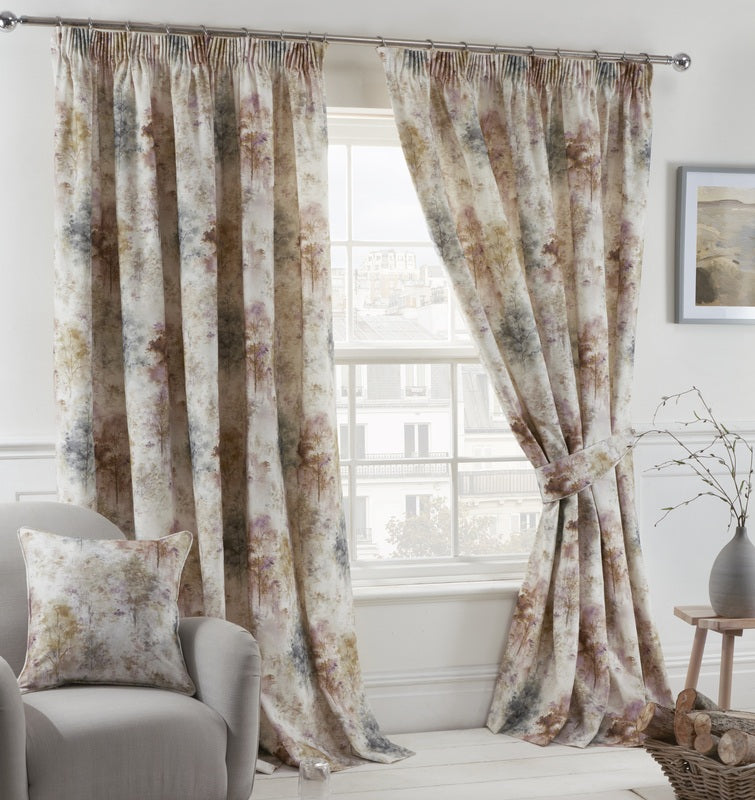 Prestigious Textiles - Woodland Ready Made Lined Curtains Blush