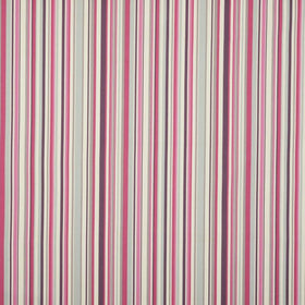 Goa Stripe Curtain Fabric Azalea