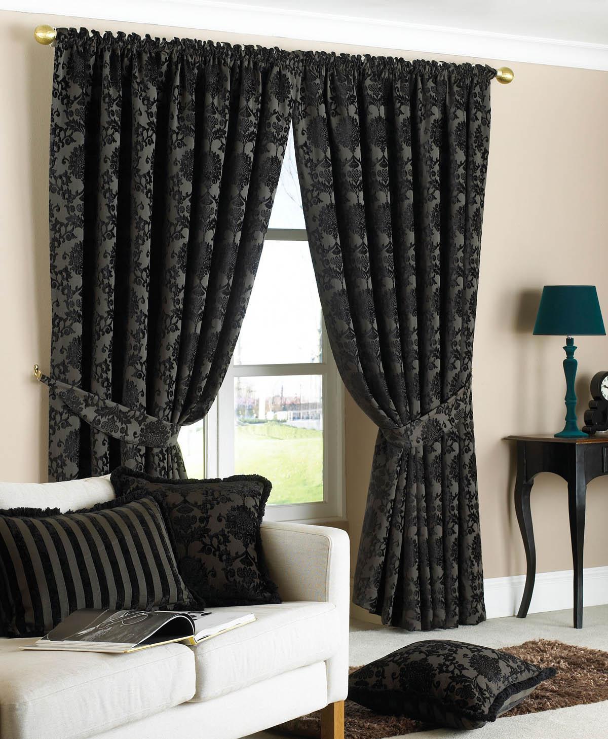 Hanover Ready Made Curtains Black