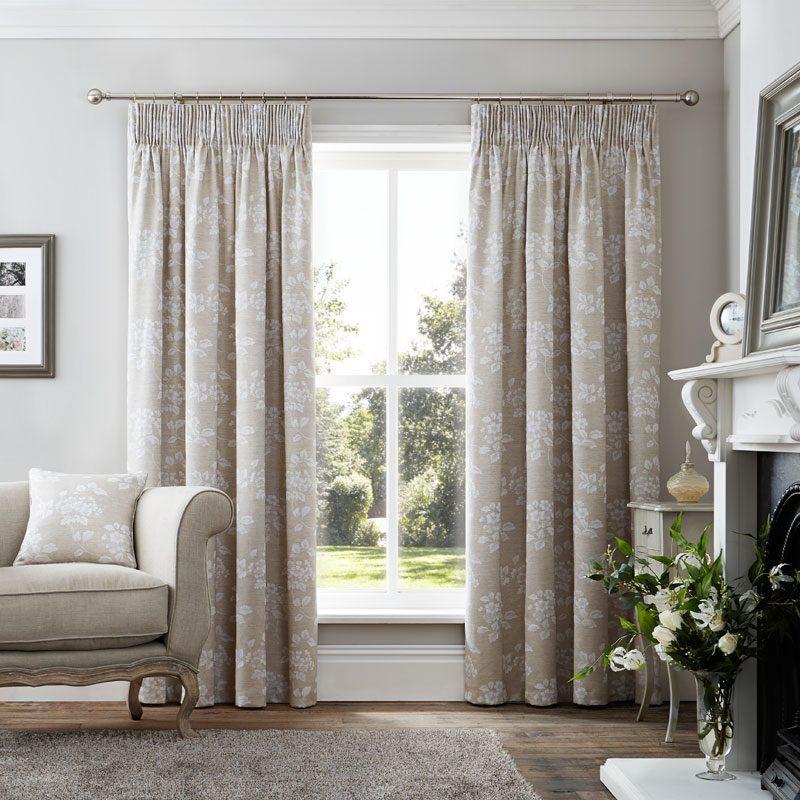 Headingham Ready Made Lined Curtains Linen