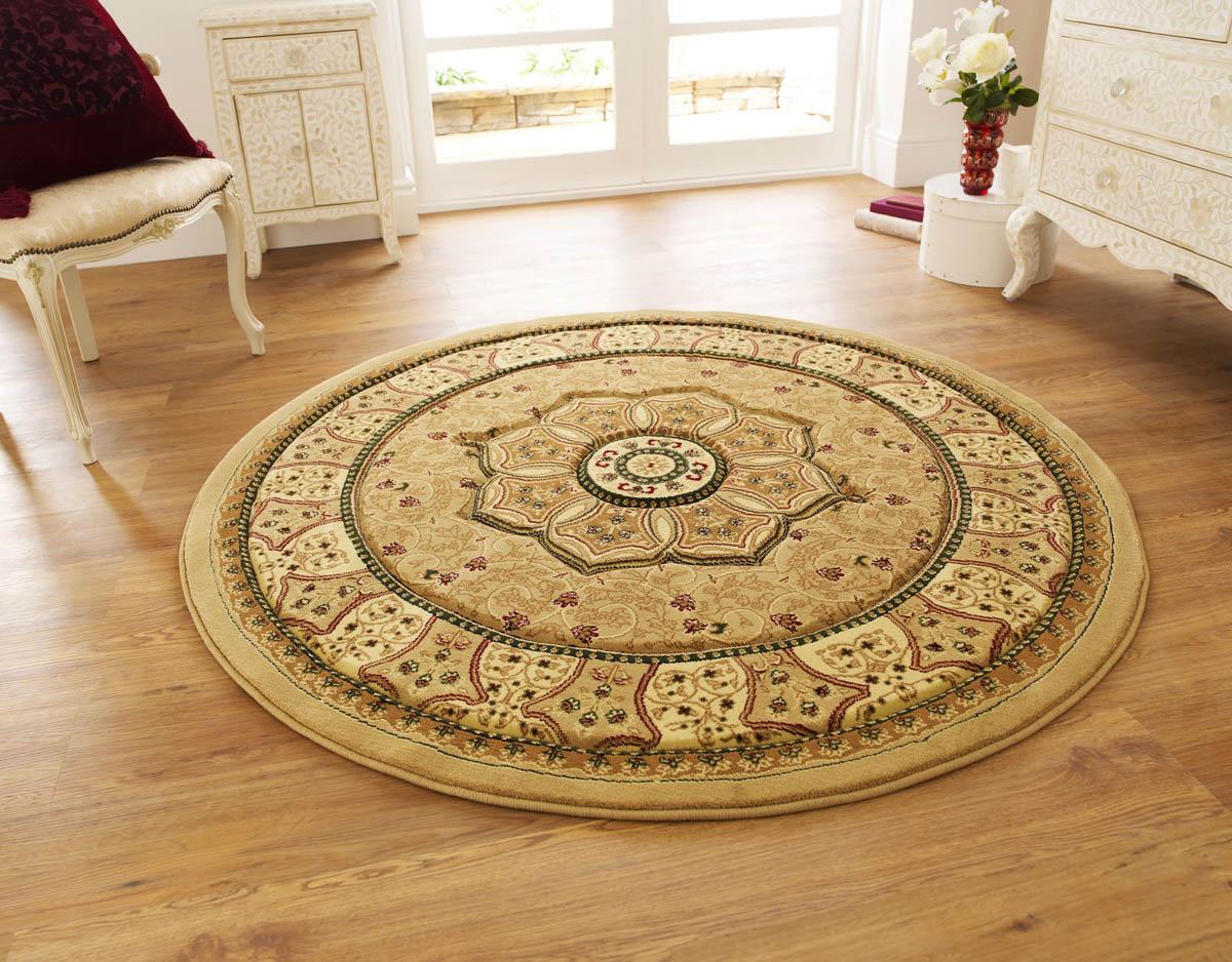 Heritage Circles 4400 Rug 150cm x 150cm Beige