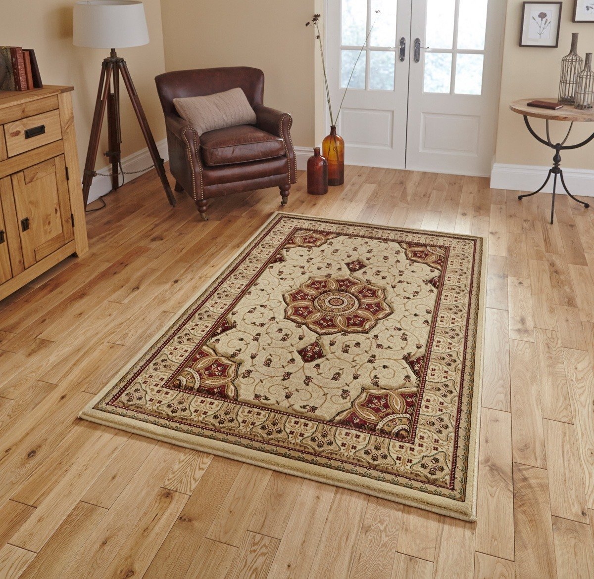 Heritage 4400 Rug Cream Red