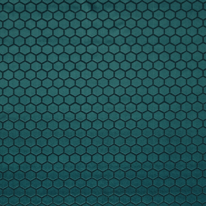 Clarke & Clarke Hexa Fabric Peacock