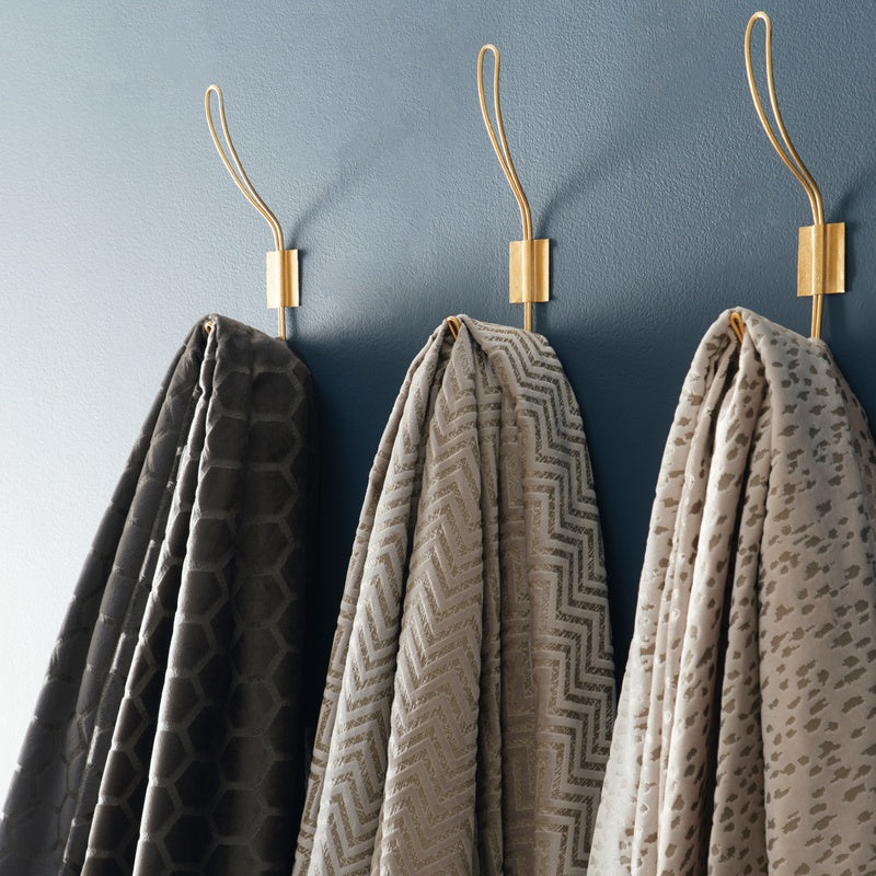 Hexa Curtain Fabric Smoke