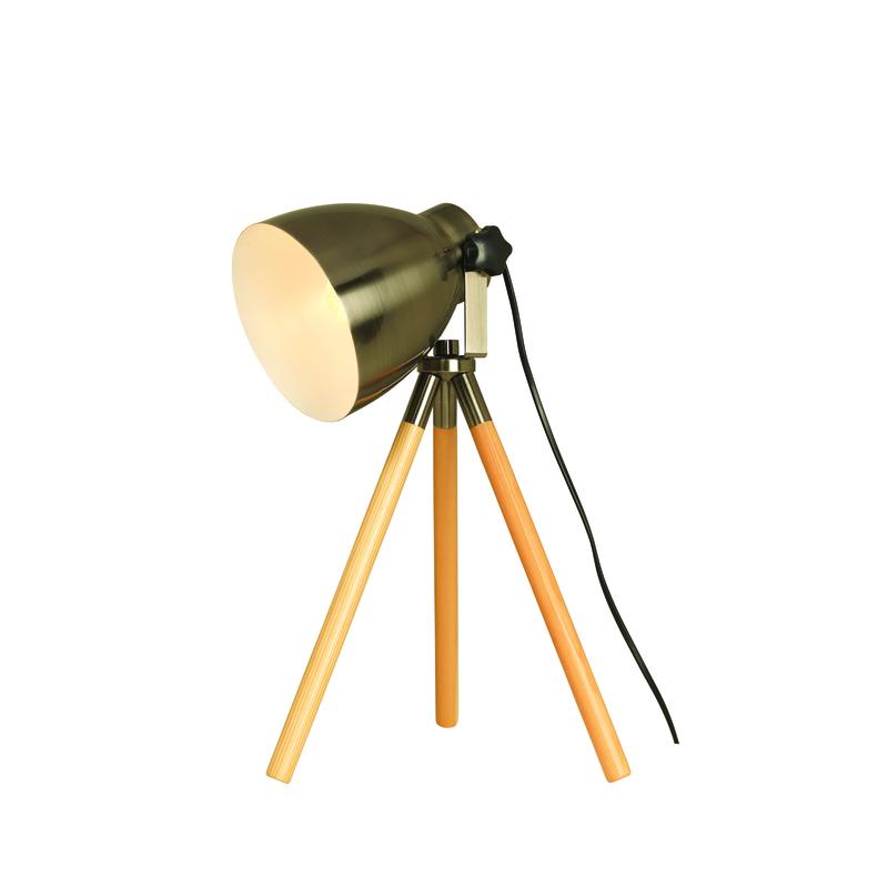Directors Table Lamp Natural / Gun Metal