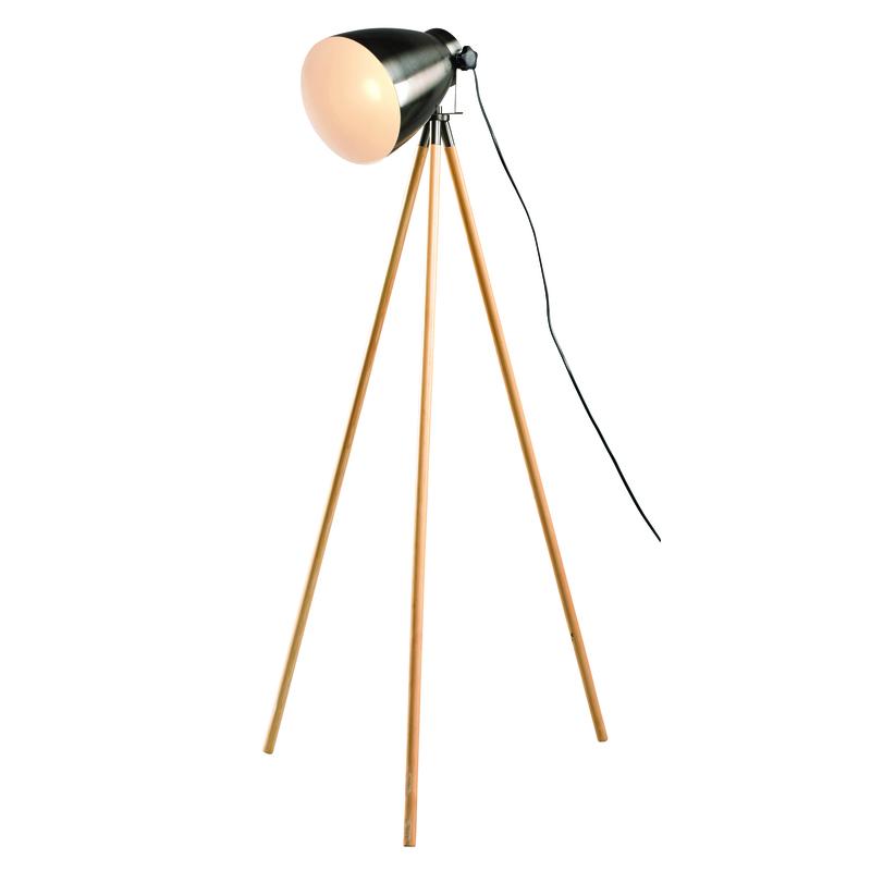 Directors Floor Lamp Natural / Gun Metal