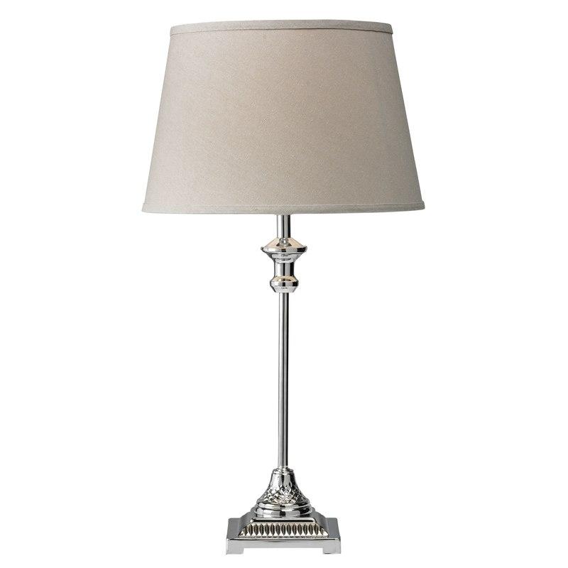 Saffron Table Lamp Crome / Grey