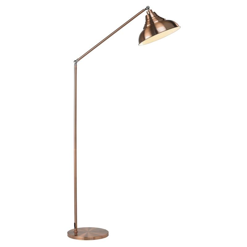 Vintage Floor Lamp Brushed Copper